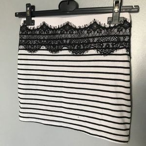 Striped mini skirt